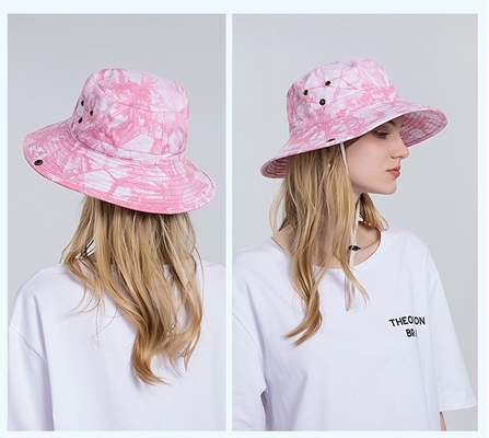 Summer Women'S Big Brim Tie-Dye Bucket Hat For sun protection
