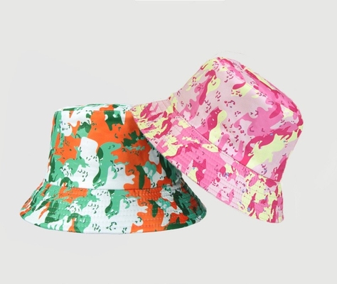 Printed Camouflage Double-Sided Wear Sun Protection Bucket Hat For Men