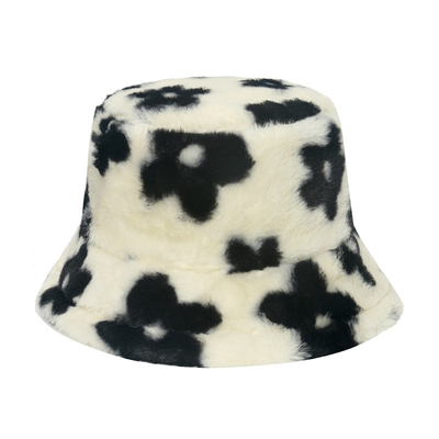 Autumn And Winter New Plush Multi-color Warm Flower Fisherman Hat for women