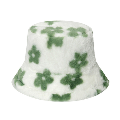 Autumn And Winter New Plush Multi-color Warm Flower Fisherman Hat for women