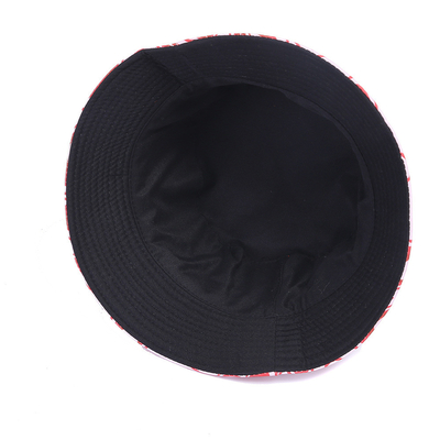 Summer Heart Print Double-Sided Sunscreen Fisherman Hat For Women