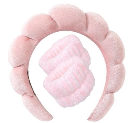 Twist sponge high calvaria SPA head band  washing Face makeup headband set