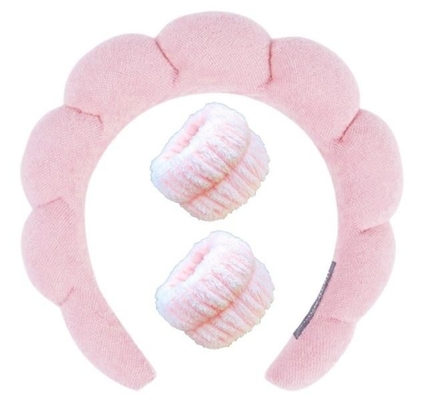 Twist sponge high calvaria SPA head band  washing Face makeup headband set