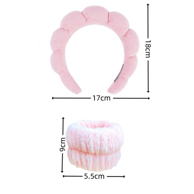 Twist sponge high calvaria SPA head band  washing Face makeup headband set
