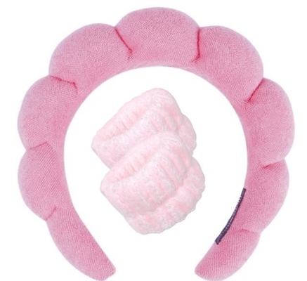Twist sponge high calvaria SPA head band  washing Face makeup headband set