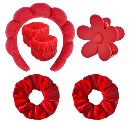 SPA Hair Band Facial makeup sponge headband set 6pcs