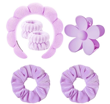 SPA Hair Band Facial makeup sponge headband set 6pcs
