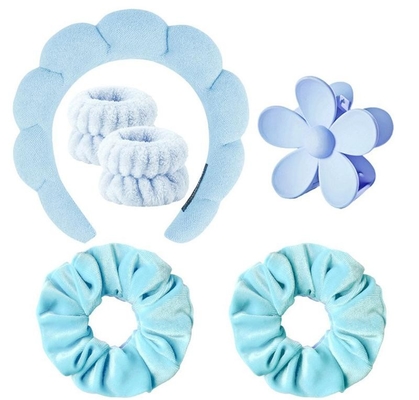SPA Hair Band Facial makeup sponge headband set 6pcs
