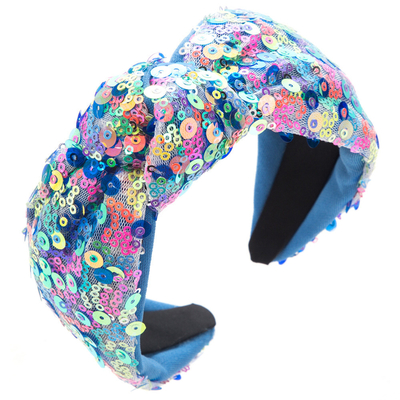 Glitter knotted wide headband Bling Hair Band