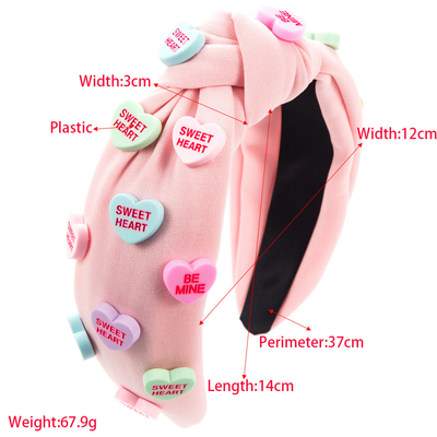 Wide edge knotted high-grade solid color cloth hair accessories