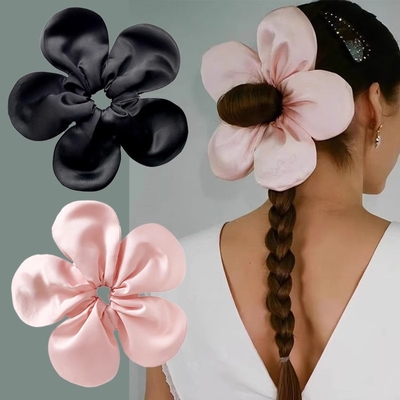 Large Flower Hair Scrunchie Summer Hair Tie
