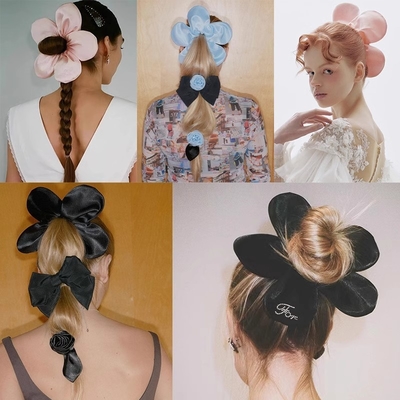 Large Flower Hair Scrunchie Summer Hair Tie