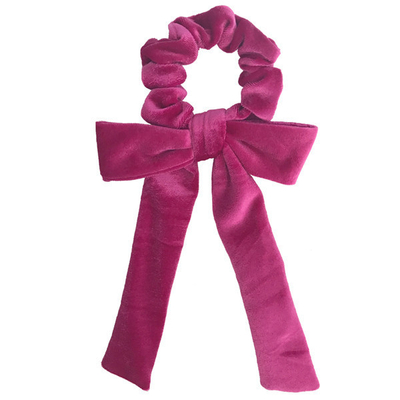 High quality Velvet knot streamer scrunchies