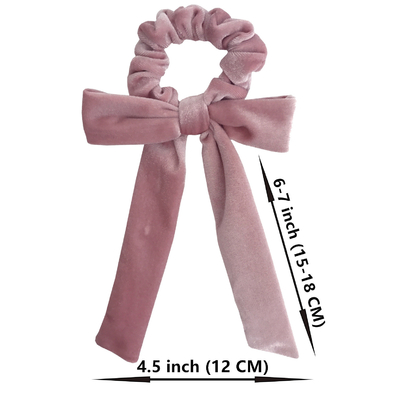 High quality Velvet knot streamer scrunchies