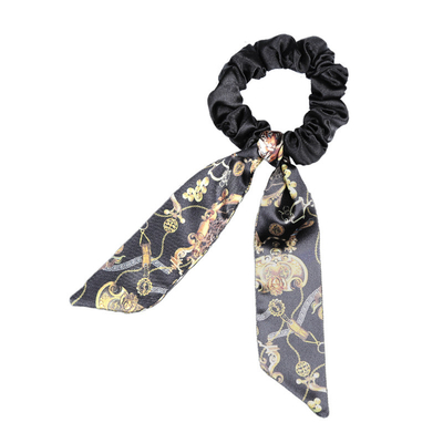 Wrinkle Bow streamer scrunchies printing hair accessories
