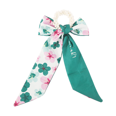 Sweet fresh streamer Hair Tie Pearl bow hair accessories