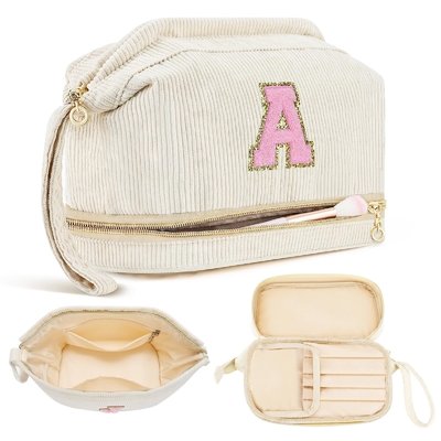 Wash bag Double layer makeup brush bag 2-in-1 Large capacity storage bag