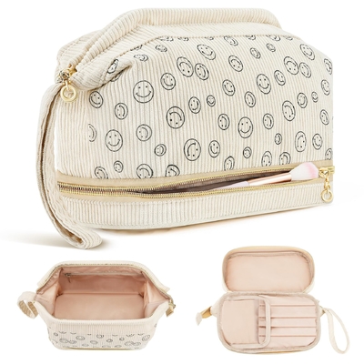 Wash bag Double layer makeup brush bag 2-in-1 Large capacity storage bag