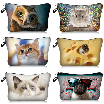 New animal 3d printed makeup dumpling bag