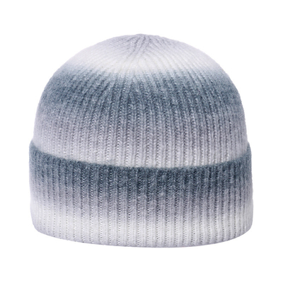 Cross border tie dye gradient knit hat Rainbow warm thick woolen hat