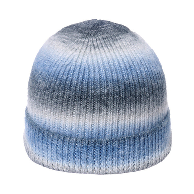 Cross border tie dye gradient knit hat Rainbow warm thick woolen hat