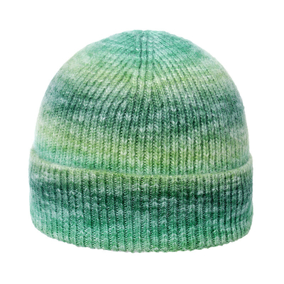 Cross border tie dye gradient knit hat Rainbow warm thick woolen hat