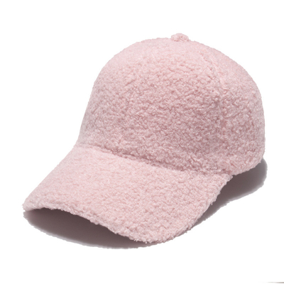 Warm lamb wool baseball cap Solid color all-matching student cap