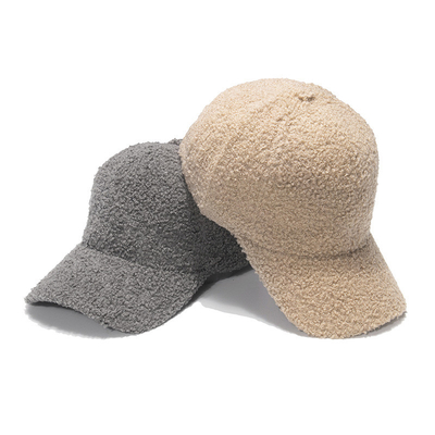 Warm lamb wool baseball cap Solid color all-matching student cap