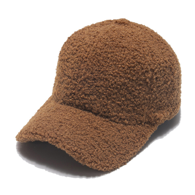 Warm lamb wool baseball cap Solid color all-matching student cap
