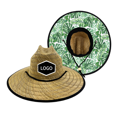 Summer straw hat with large brim Beach shade hat Panama Raffia straw hat Customized LOGO