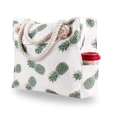 Large Beach bag Holiday printing portable shoulder bag Large capacity  canvas bag