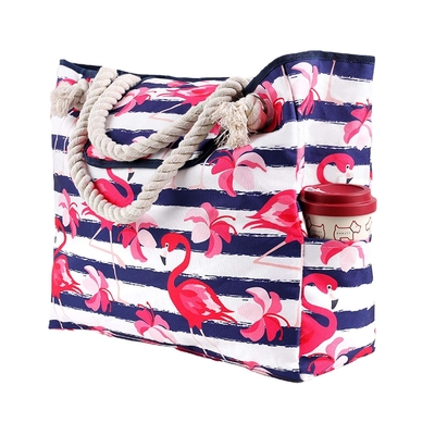 Large Beach bag Holiday printing portable shoulder bag Large capacity  canvas bag