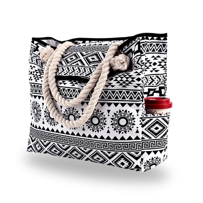 Large Beach bag Holiday printing portable shoulder bag Large capacity  canvas bag
