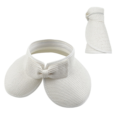 Sunshade Hat Empty Top and Large Brim Foldable Straw Hat