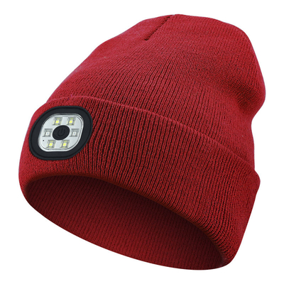 LED Lighting Knitted Hat Rechargeable Six Lights Beanie Hat