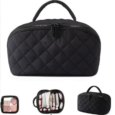 Quilted Cosmetic Bag High Quality Travel Toiletry Bag Portable Storage Bag