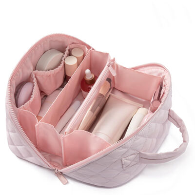 Quilted Cosmetic Bag High Quality Travel Toiletry Bag Portable Storage Bag