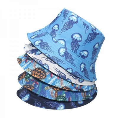 Print Basin Hat With Turtle Jellyfish Beach Hat Fisherman Hat For Women