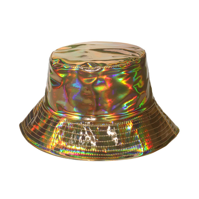 Hip Hop Laser PU Fisherman Hats Are Used For Stage Performances