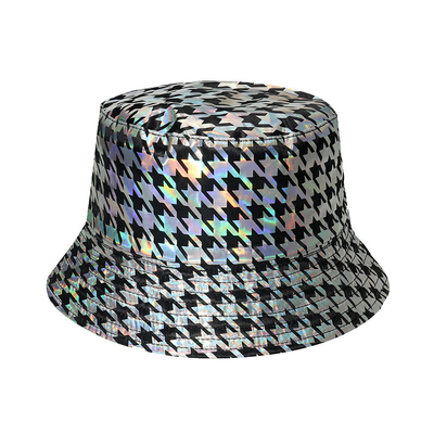 Hot Silver Dazzle Color  Street Ball Trend Plover case Bucket Hat For Women
