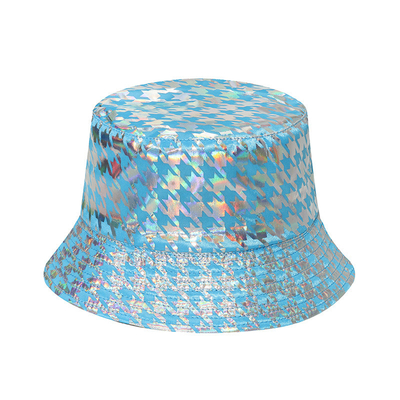 Hot Silver Dazzle Color  Street Ball Trend Plover case Bucket Hat For Women