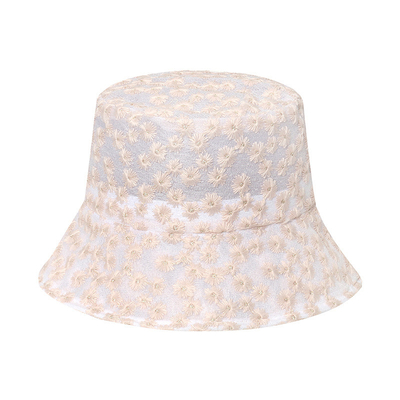 Summer Breathable Flower Lace Fisherman Hat Small Daisy Bucket Hat For Women
