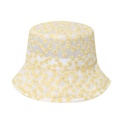 Summer Breathable Flower Lace Fisherman Hat Small Daisy Bucket Hat For Women