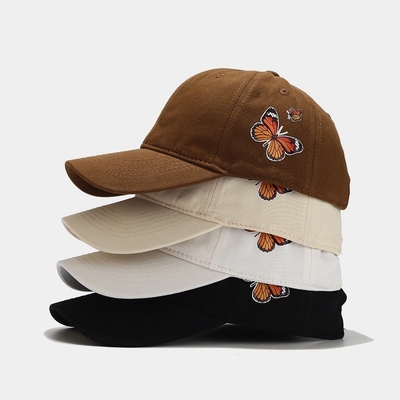 New Fashion Butterfly Pattern Curved Brim Baseball Cap For Outdoor