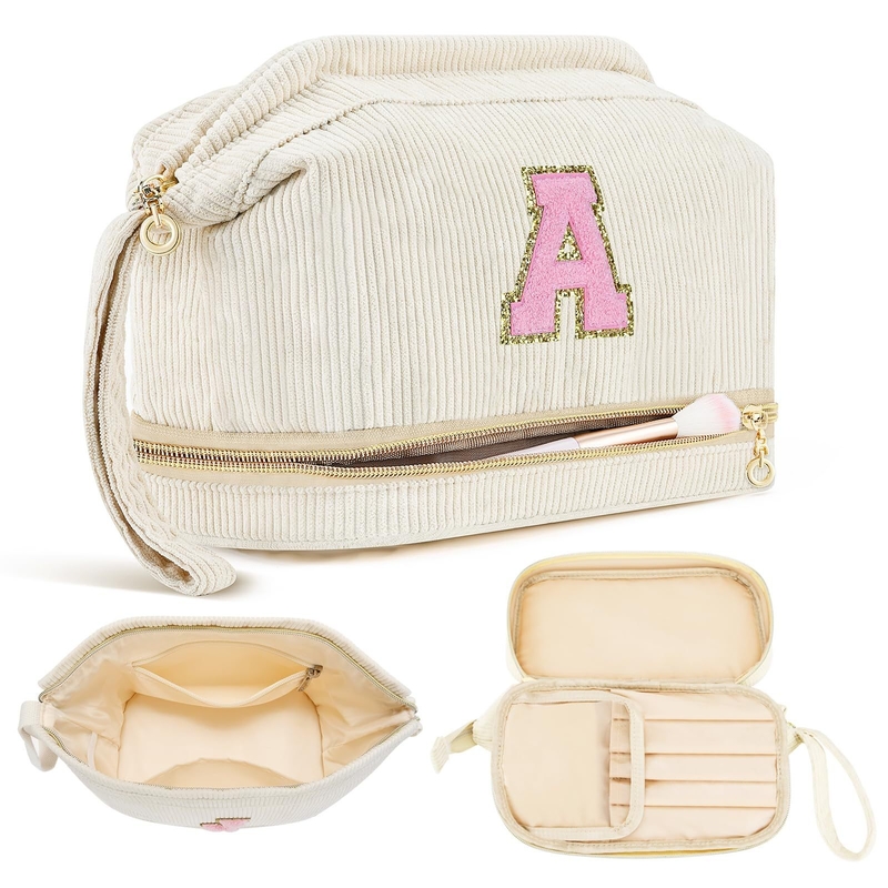 Wash bag Double layer makeup brush bag 2-in-1 Large capacity storage bag