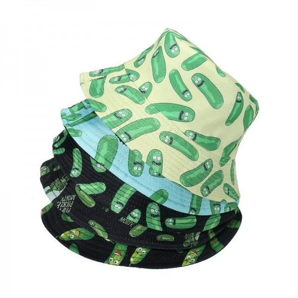 Rick And Morty Cartoon Fisherman Hat Casual Outdoor Shade Sunscreen Bucket Hat